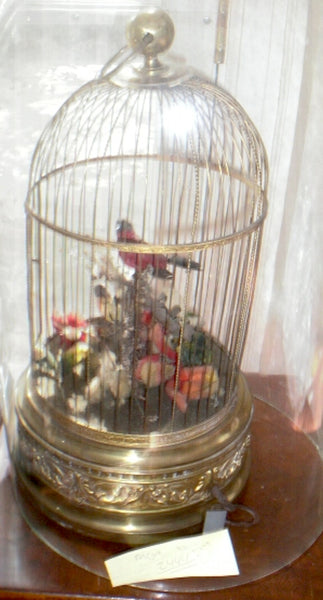Ormolu Bird Cage Automation - Taxidermy Singing Bird