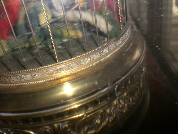 Ormolu Bird Cage Automation - Taxidermy Singing Bird