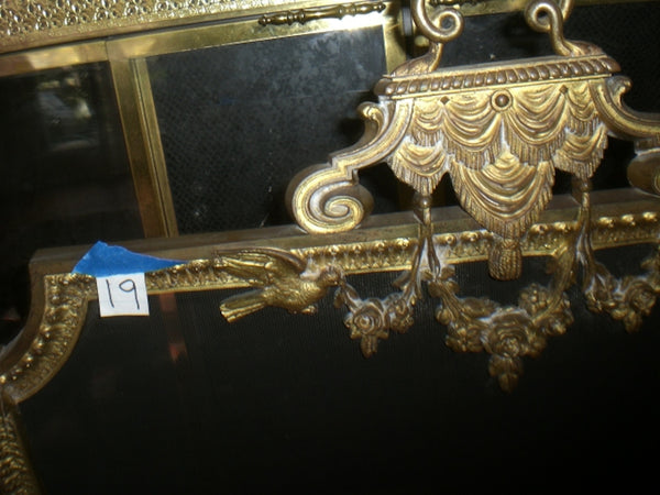 Fireplace Ormolu Fender, Screen and Cupid Andirons - French Ormolu, 19th Century, , Decoratives, Deep South Antiques