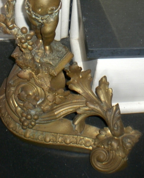 Fireplace Ormolu Fender, Screen and Cupid Andirons - French Ormolu, 19th Century, , Decoratives, Deep South Antiques