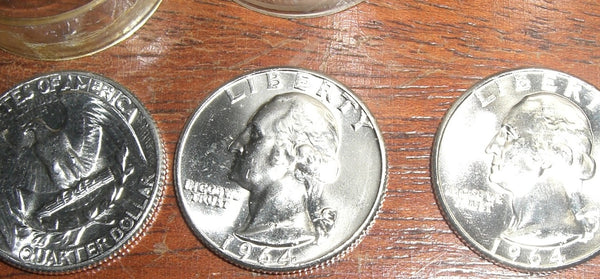 Silver Washington Quarters 1964