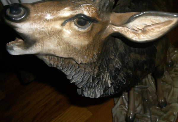Large Rosenthal Porcelain Stag Deer by Fritz Heidenreich (1895-1966)