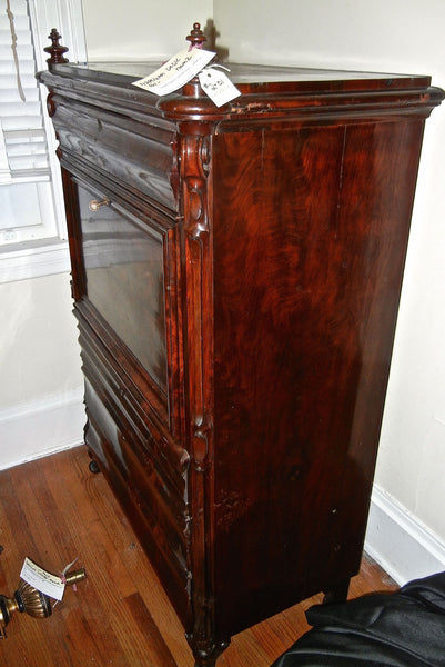 Mahogany French Type Napoleon Desk with Drop Front, American origin circa 1825, , Desks, Deep South Antiques