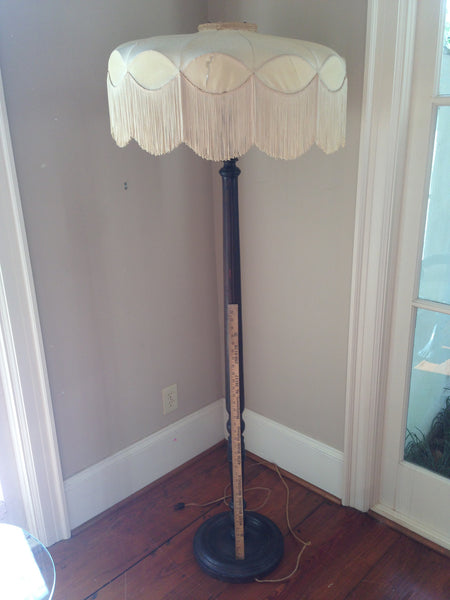 Victorian Wood  Turned  Tall  Lamp