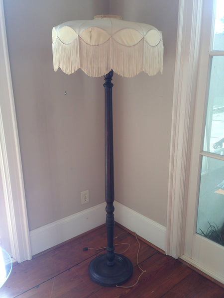 Victorian Wood Turned Tall Lamp