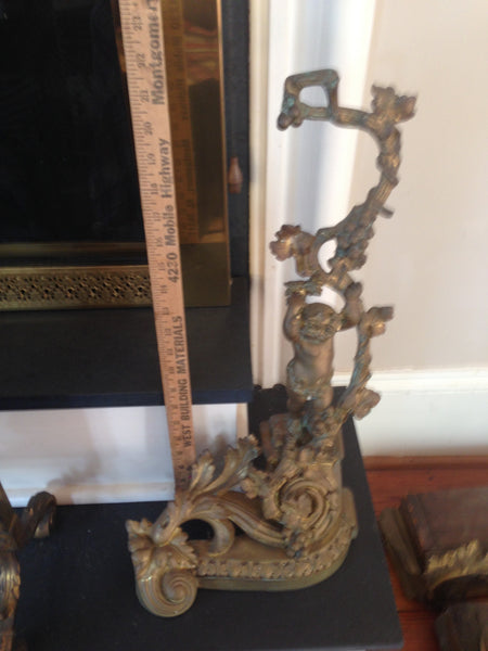 Fireplace Ormolu Fender, Screen and Cupid Andirons - French Ormolu, 19th Century, , Decoratives, Deep South Antiques