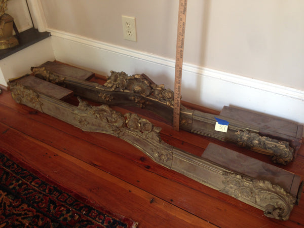 Pair of Ornate Brass Cornices