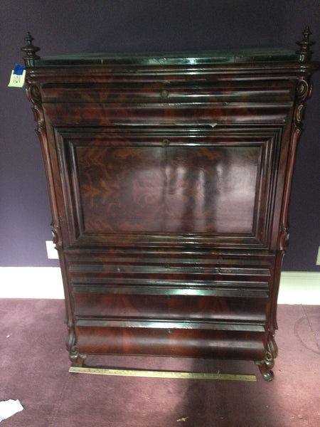 Mahogany French Type Napoleon Desk with Drop Front, American origin circa 1825