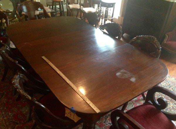 Set of 10 Seignouret Chairs and Mahogany Table - American