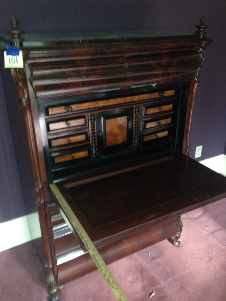 Mahogany French Type Napoleon Desk with Drop Front, American origin circa 1825