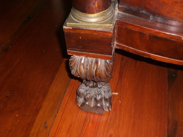 Mahogany Side Liquor Cabinet with Dore Bronze accents and Veneered Columns